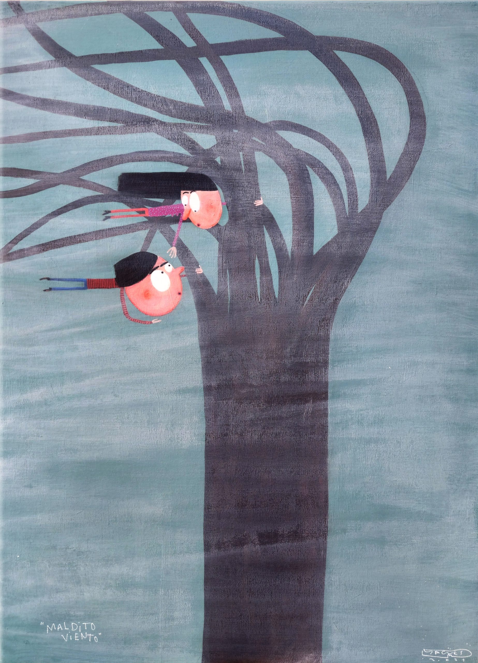 Moises Yagues Damn Wind 73 x 54 cm Acrylic on canvas 2021. 11.19 Moises Yagues Damn Wind 73 x 54 cm Acrylic on canvas 2021. 11.19
